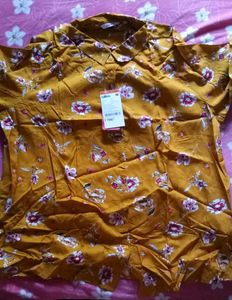 Casual Floral Sleeve Roll Up Shirt