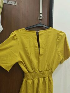 Mustard V-Neck Jumpsuit