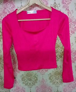 Zara Pink Long Sleeve Top