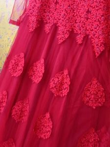 Red Gown With Dupatta