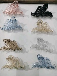 Abstract Wave Hair Claw Clips
