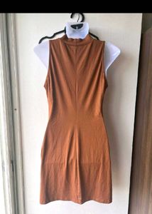 Brown Bodycon Mini Dress