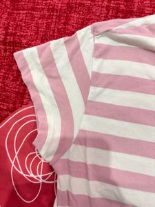 ROADSTER Striped Cropped T-Shirt