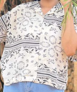 Patterned Button-Up Top