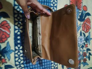 Quilted Brown Sling Bag