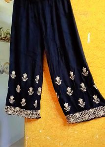 Embroidered Palazzos Set🖤