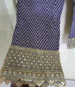 Purple Anarkali Set