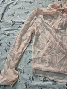 Pink Bow-Tie Chiffon Blouse