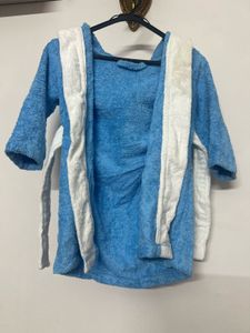 Comfy Blue Terry Cloth Robe For Kids
