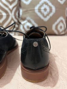 Black Leather Brogue Dress Shoes