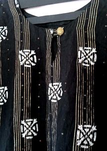 Beautiful Black Batik Kurti ( Size...M-L-Xl)