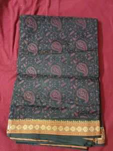 Black Printed Saree
