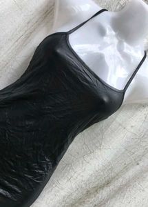 I. Sleek Black Slip Dress