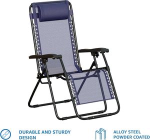 New Amazon Basic Folding Lounge Chair With Pillow