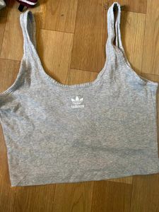 Adidas Grey Crop Tank Top
