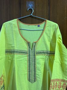 Yellow Black Kurta