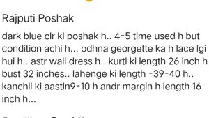 Blue Embellished Rajputi poshak