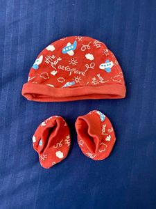 Set Of Baby Cap And Booties