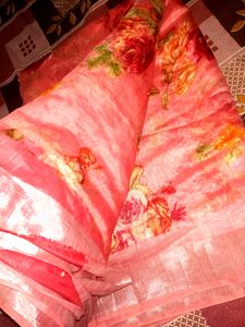 🍑 Peach Saree