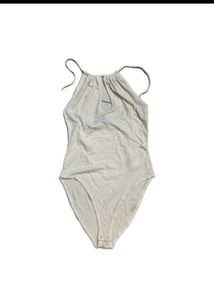 Cream Halter Bodysuit