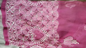 Pink Original Lukhnavi Embroidered Kurti