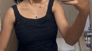 Black Cropped Tank Top