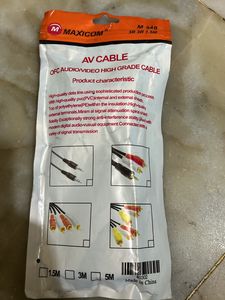 Aux Jack To 3 Rca Male Cable 1.5 Mtr