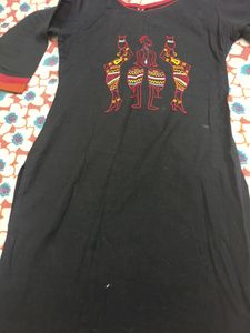 Black Daily wear Women Kurti