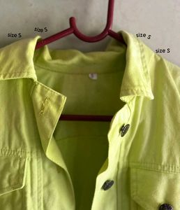 Neon Denim Crop Jacket