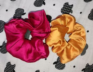 Pink &amp; Yellow Claw Clips &amp; Scrunchies
