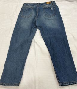 Blue Distressed Mom Jeans