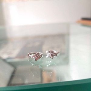 925 Sterling Silver Twist Line Earrings 1 pair