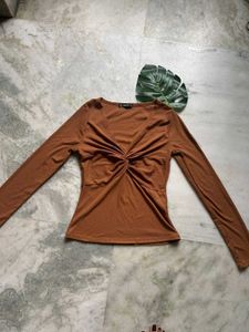 Twist Front Long Sleeve Top