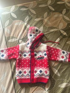 Unisex Sweater With Hud For Baby