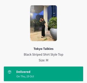 Tokyo talkies Striped Cropped Blazer Top