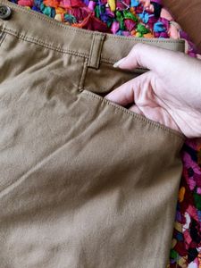 Straight Fit Khakhi Pants