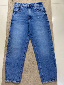 Mom fit little stretch mid wash Jeans
