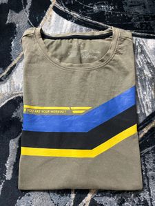 Striped Olive Green T-shirt