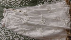 Elegant White Embellished Skirt