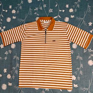 Retro Stripe Polo T-shirt