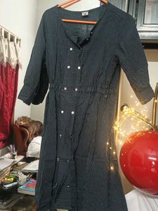 Striped Button-Down Dress
