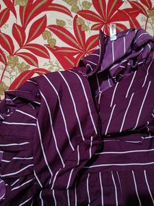 Striped Ruffle Jumpsuit