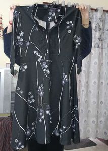 A Beautiful Printed Mini Dress Cum Frok
