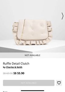 Charles & Keith Ruffle Clutch