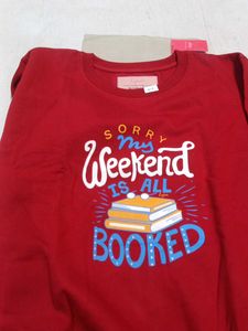 Red Graphic Print Sweatshirt
