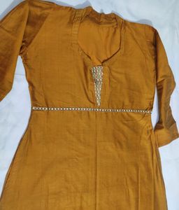Mustard Brown Color Kurta
