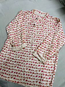 Camel Print Jaipuri Short Kurta For Women