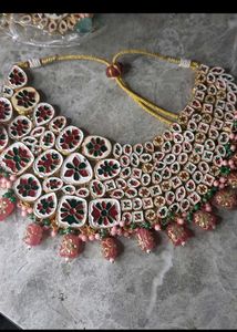 Beautiful Pink Kundan Bridal Set