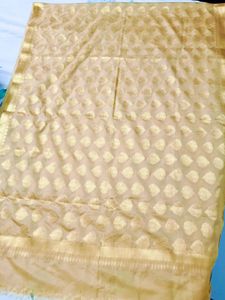 Elegant Gold Banarasi Silk Dupatta
