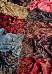 🌸New shade heavy chifon shimmer pallu handwork +